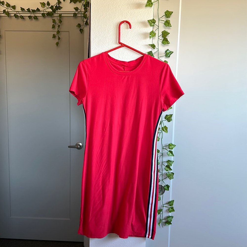 Red long dress